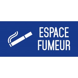 Autocollant vinyl - Espace fumeur - L.200 x H.100 mm